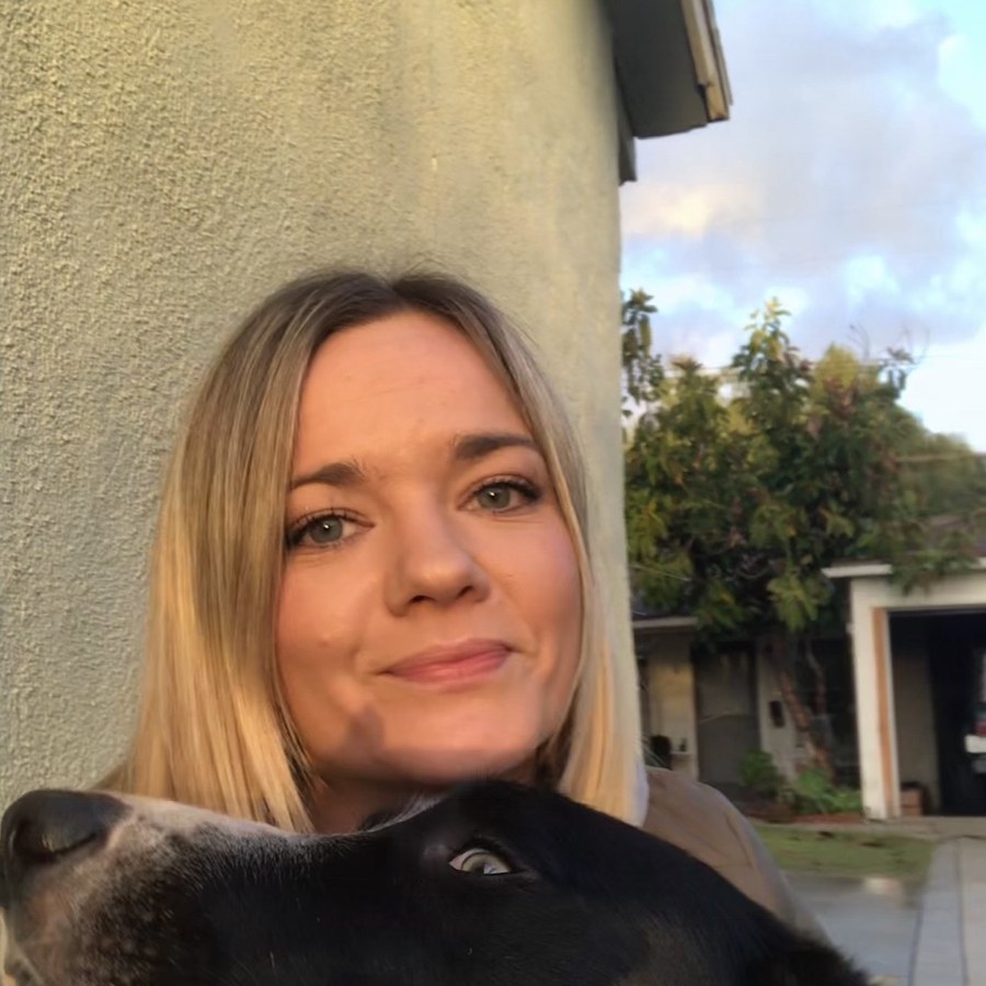Lia, manager and veterinary technician at Best Friends Pet Hospital, with her dog